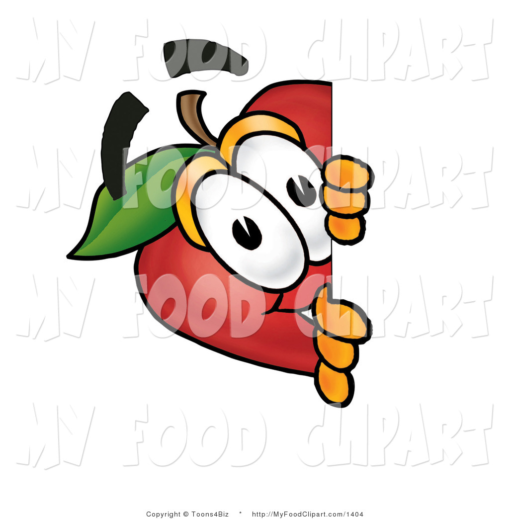 1024x1044 Food Clip Art Of A Curious Red Apple Character Mascot Peering