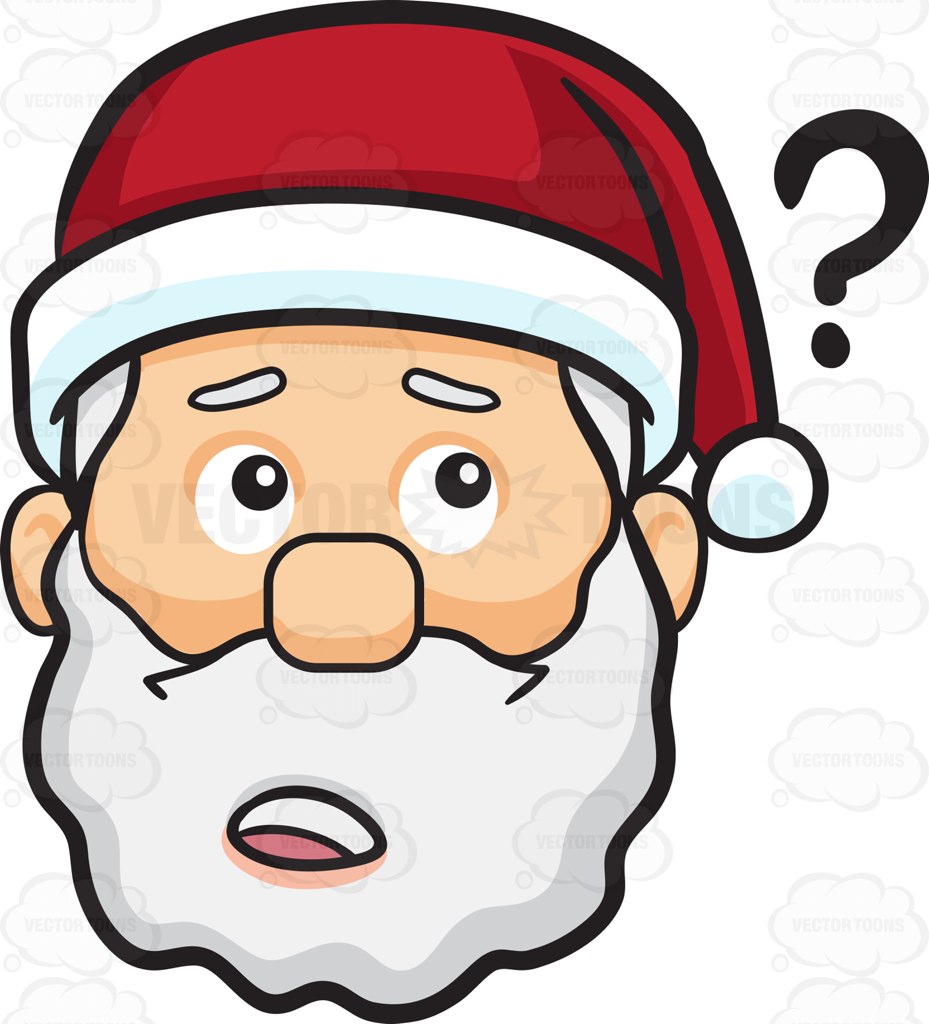 929x1024 A Curious Face Of Santa Claus Cartoon Clipart Vector Toons