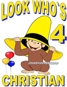 232x300 New Personalized Custom Curious George Birthday T Shirt Add Name