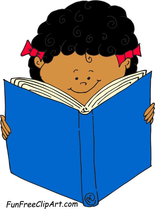 500x672 Curly Hair Girl Reading Book