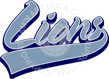 361x261 Lions Cursive Text