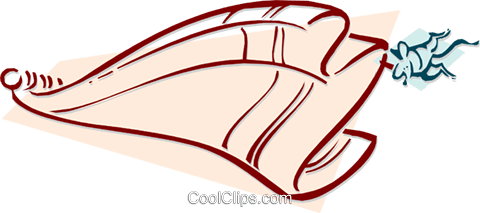 480x213 Blowing Curtain And Mouse Royalty Free Vector Clip Art