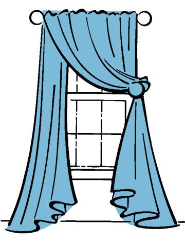 360x480 Curtain Clipart Bedroom Curtain