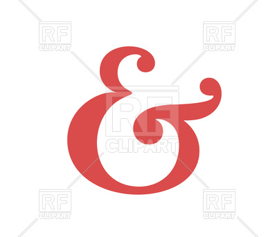 400x343 Custom Ampersand Symbol Royalty Free Vector Clip Art Image
