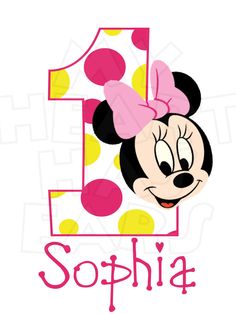 236x314 Minnie Mouse Multi Colored Full Body Birthday Personalized Any