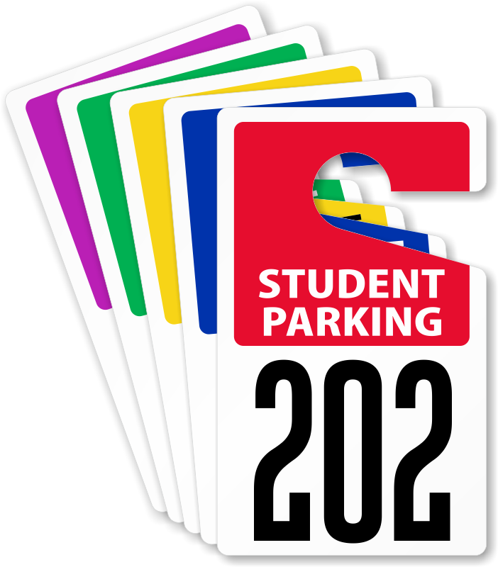 702x800 Customizable Student Parking Permits