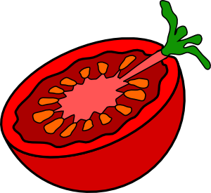 300x275 Cut Tomato Clip Art