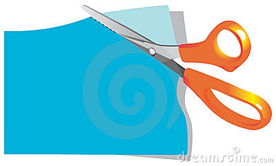 400x240 Scissors Cutting Paper Clipart