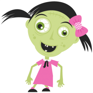 300x300 Zombie Girl Clip Art Svg Cutting Files For Scrapbooking Zombie Svg