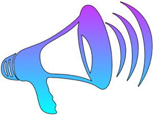 299x225 Megaphone Cutout Clip Art