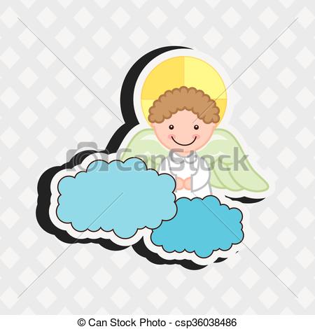 450x470 Cute Angel Design Cute Angel Design, Vector Illustration
