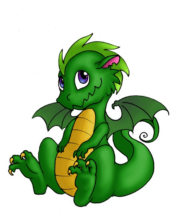 584x700 Green Dragon Clipart Cute Anime Dragons Clipart