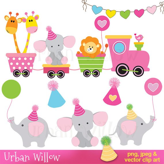570x570 Digital Clip Art Cute Animals, Clipart Train, Baby Clipart, Baby
