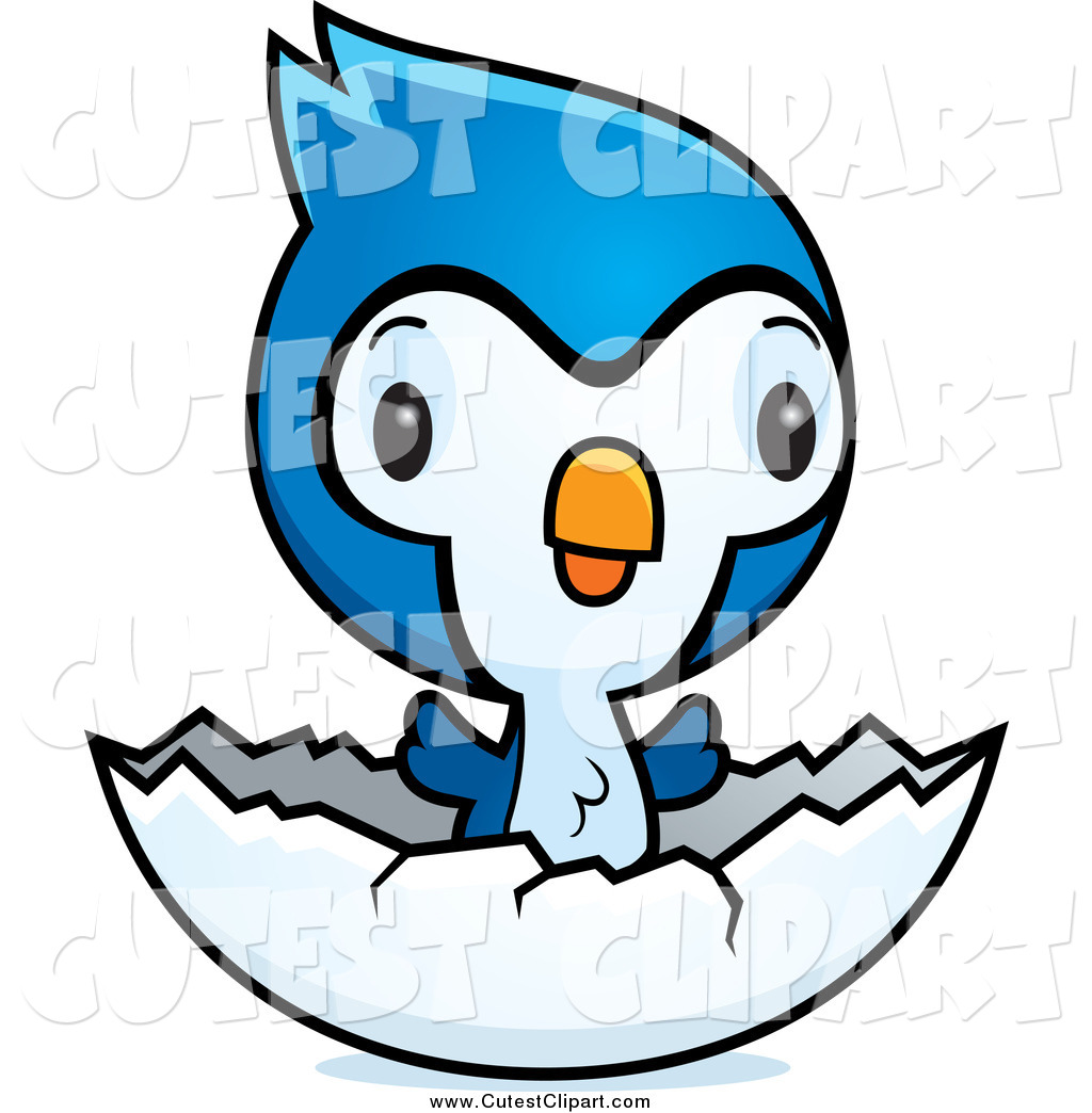 1024x1044 Cartoon Vector Clip Art Of A Cute Baby Bluejay Chick In An Egg