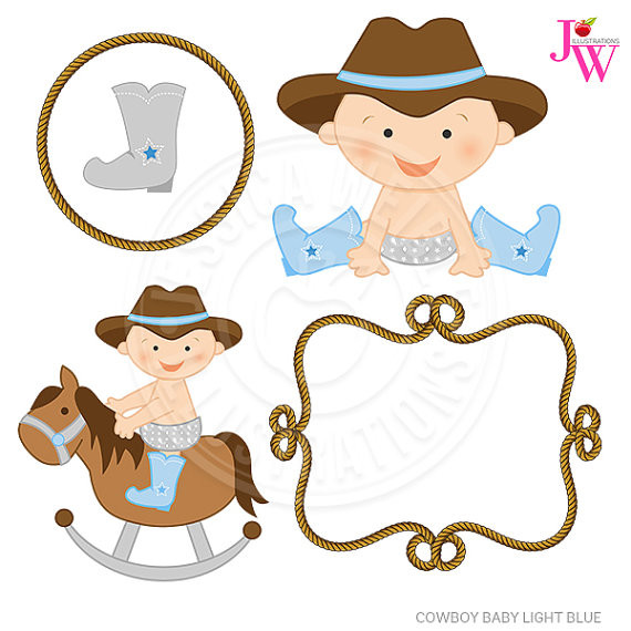 570x570 New Cowboy Hat Images Clip Art Light Blue Cowboy Baby Cute Digital