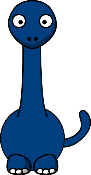 312x599 Blue Dinosaur Clip Art