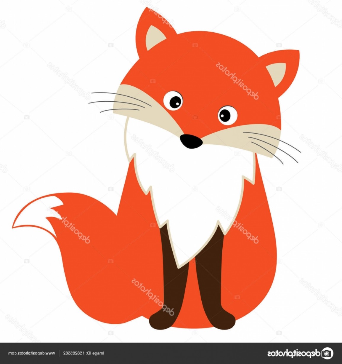 1155x1228 Stock Illustration Vector Cute Cartoon Fox Baby Geekchicpro