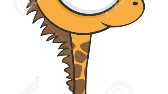 570x320 Cute Baby Giraffe Drawing Cute Cartoon Baby Giraffe With Huge Eyes