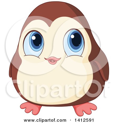 450x470 Clipart Of A Cute Baby Penguin Holding A Blank Sign