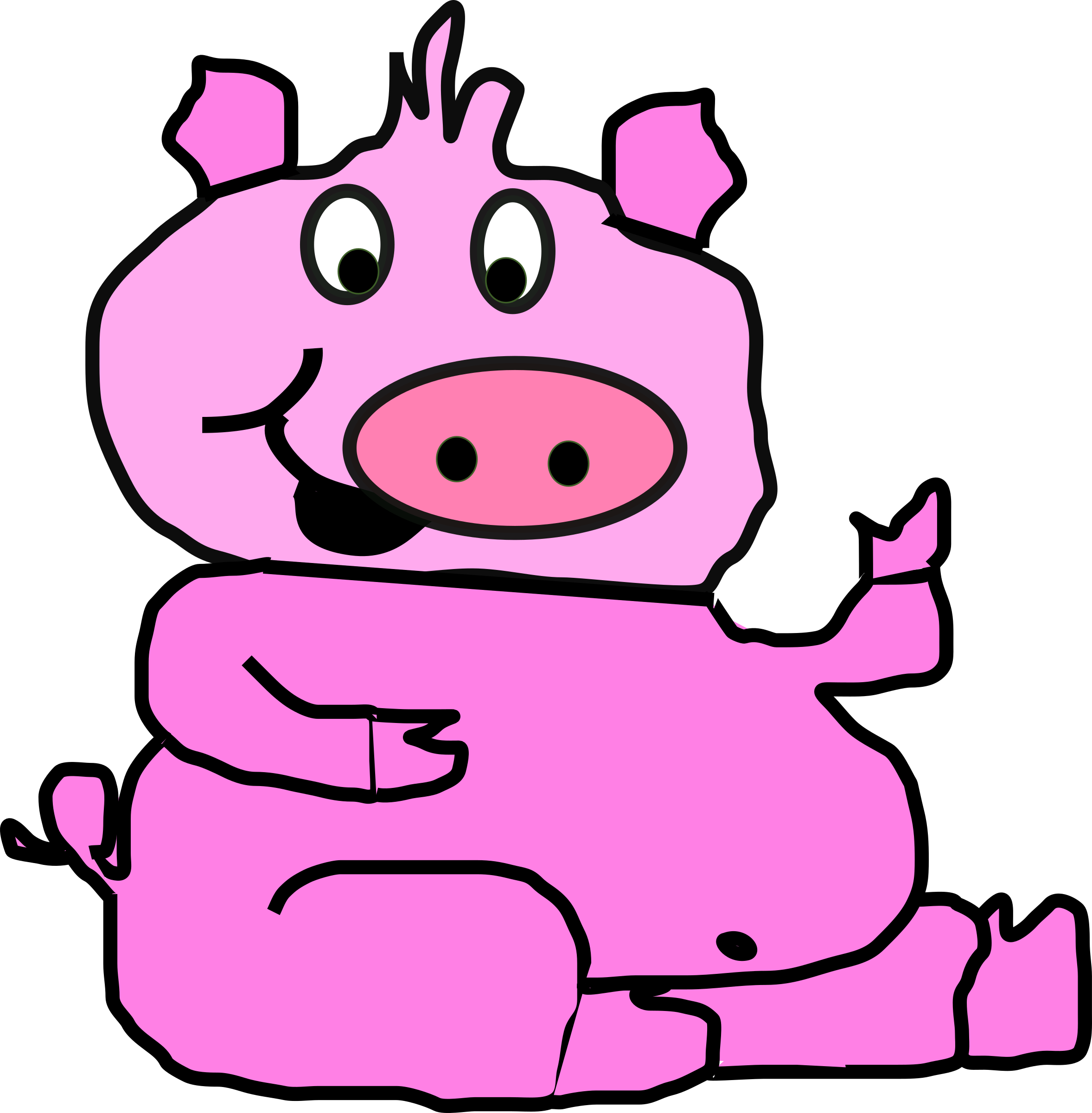 2355x2400 Pig Clip Art Images Free