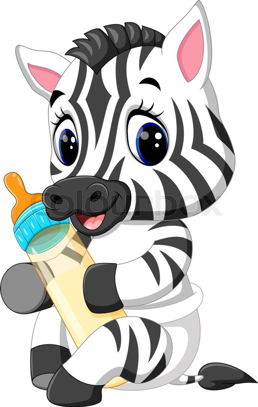507x800 Illustration Of Cute Baby Zebra Stock Vector Colourbox