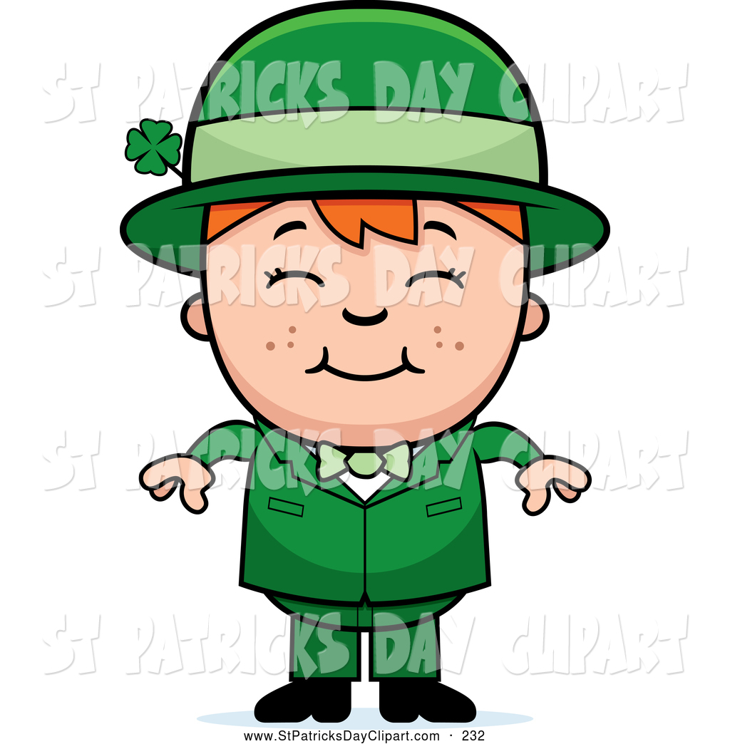 1024x1044 Clip Art Of A Cute Red Haired Leprechaun Kid In A Green Suit,