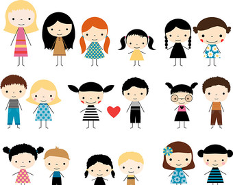 340x270 Cute Kid Faces Clipart Set Children Clipart Head Kawaii Boy