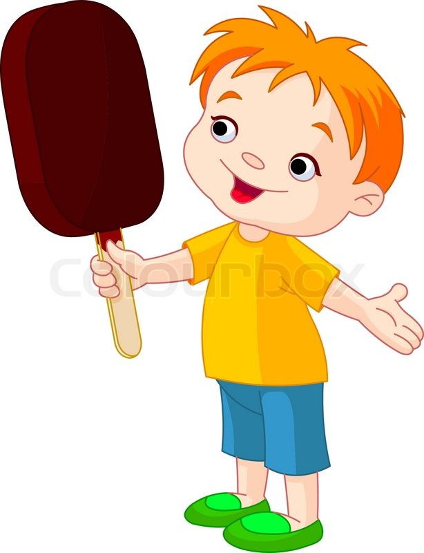 614x800 Illustration Of Cute Boy With Ice Cream Stock Vector Colourbox
