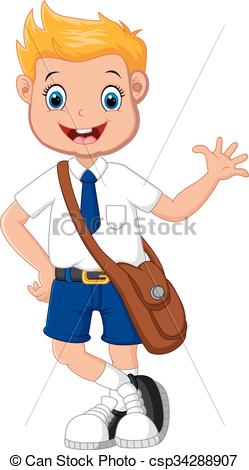 249x470 Vector Illustration Of Cute Boy In Uniform Waving Hand Vector