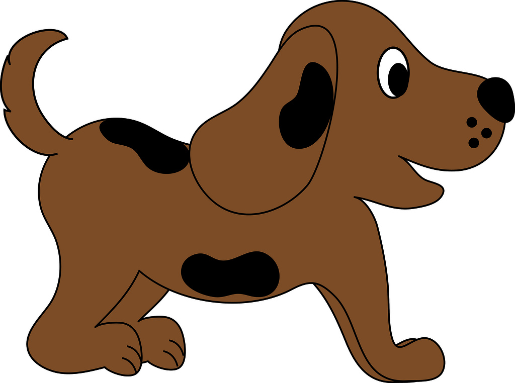 1024x762 Clip Art Illustration Of A Cartoon Puppy Clip Art
