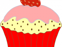 220x165 Strawberry Cake Clipart Birthday Cake Wit Strawberry Isolated