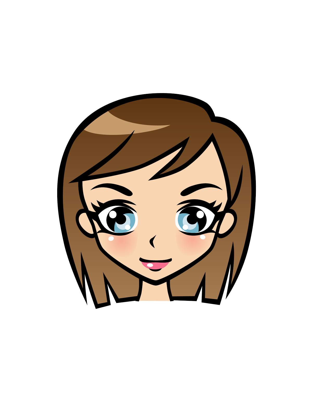 1200x1600 Cute Cartoon Girl Clipart