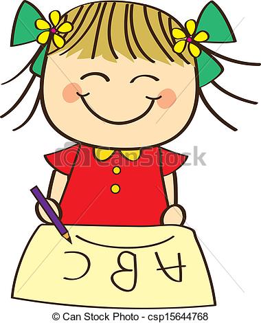380x470 Cute Little Girl Clipart