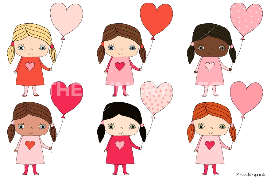 870x579 Cute Girl Clipart Cute Girls Clipart Kawaii Girl Clip Art Set