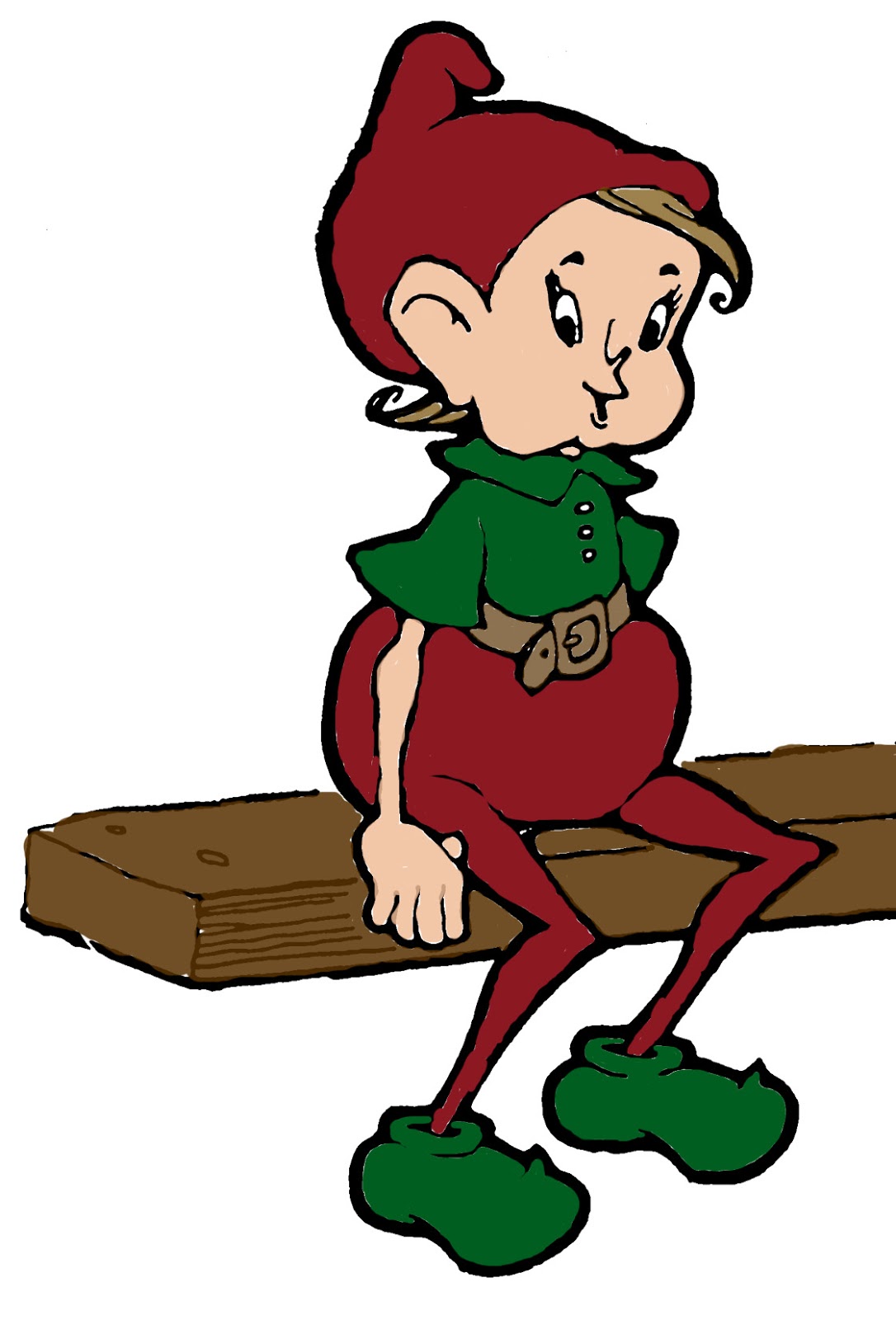 1086x1600 Antique Christmas Elves Clip Art