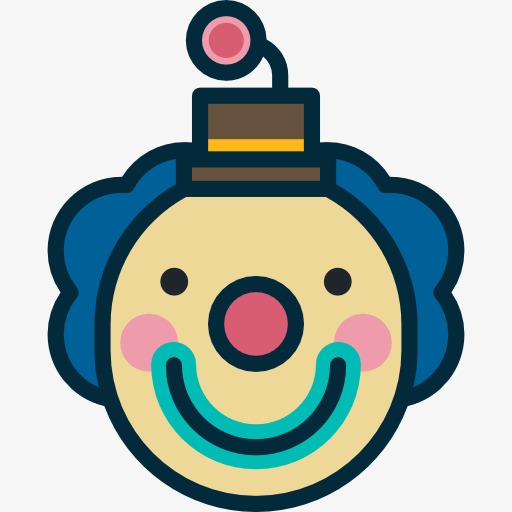 512x512 A Cute Clown, Mask, Facebook, Clown, Cartoon Png Image And Clipart