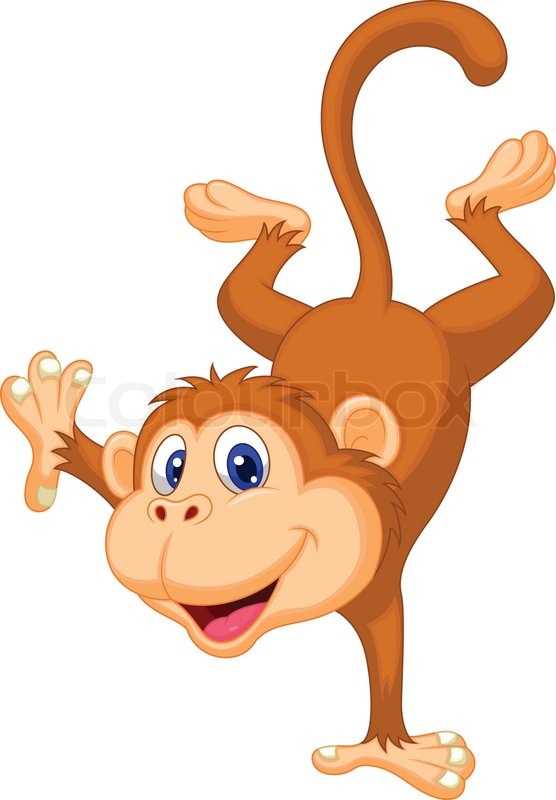 556x800 Monkey Couple Clipart