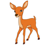 195x182 Cute Deer Cartoon Running Stock Vector Christmas Id 33490