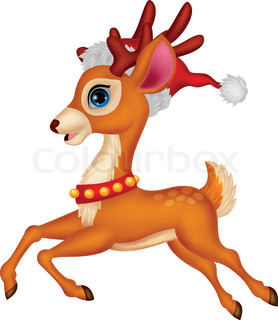 278x320 Vector Illustration Of Cute Deer Cartoon Stock Vector Colourbox