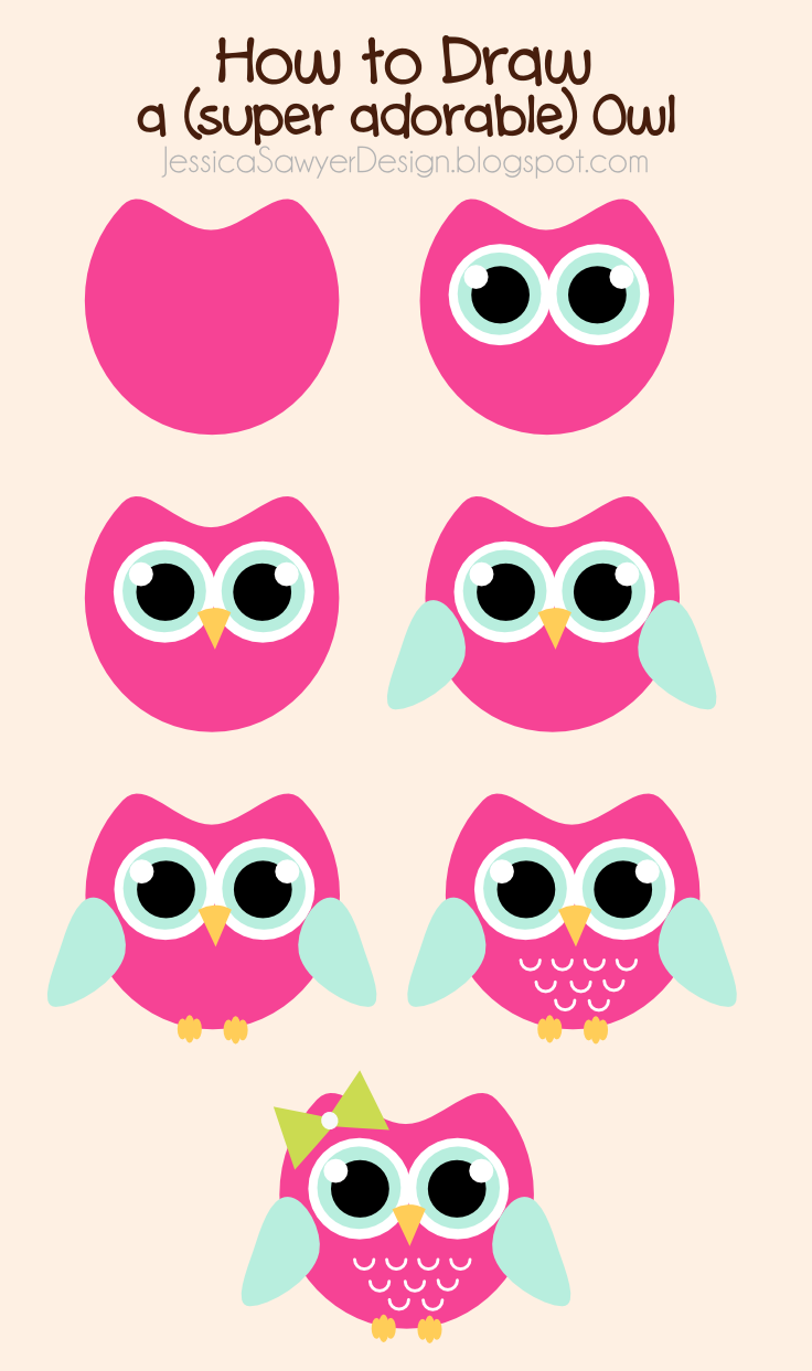 736x1243 Jessica Sawyer Design How To Draw An Owl + Free Owl Clipart