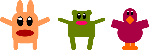 600x204 Cute Animals Clip Art