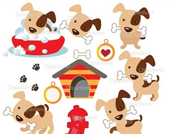 340x270 Cute Dog Clipart Etsy