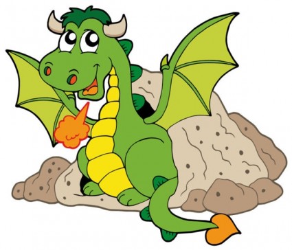 425x364 Cute Dragon Clipart