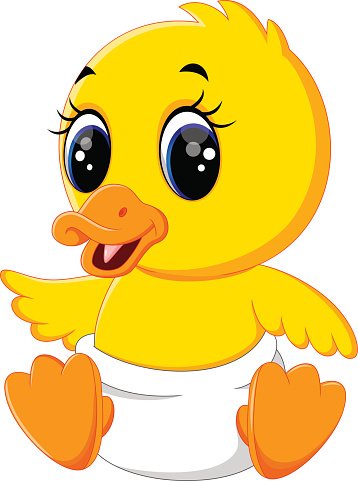 358x481 Cute Baby Duck Cartoon Stock Vectors