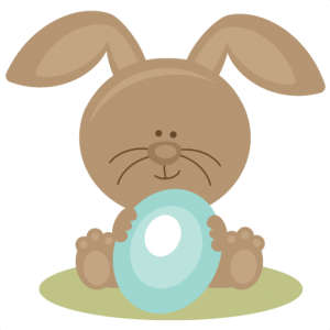 300x300 Bunny Holding Egg Svg Cutting File Easter Svg Cut File