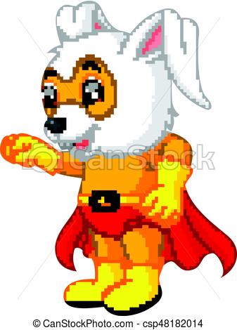 337x470 Illustration Of A Cute Cartoon Superhero Easter Bunny Vector Clip