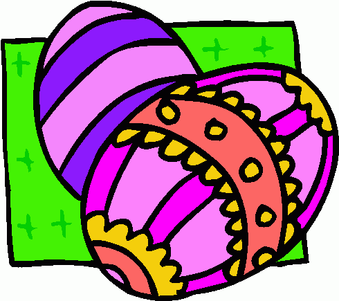490x435 Clip Art Of Easter Eggs