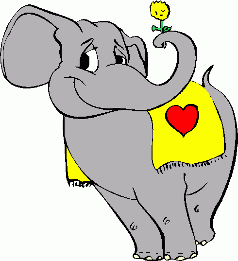 490x537 Cute Elephant Clipart Clipartmonk