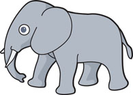 195x139 Free Elephant Clipart