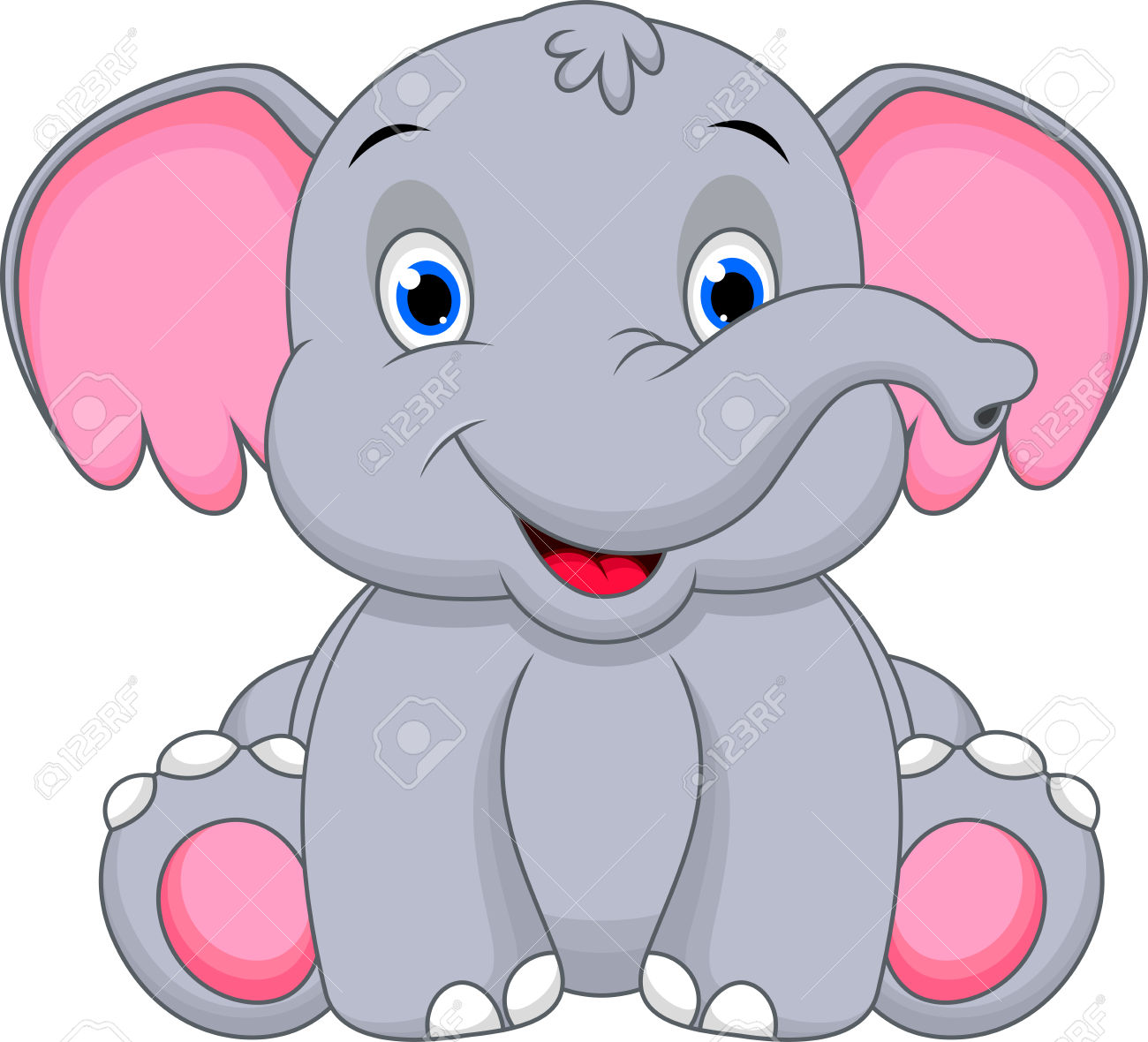 1300x1180 Cute Elephant Clip Art Clipartlook